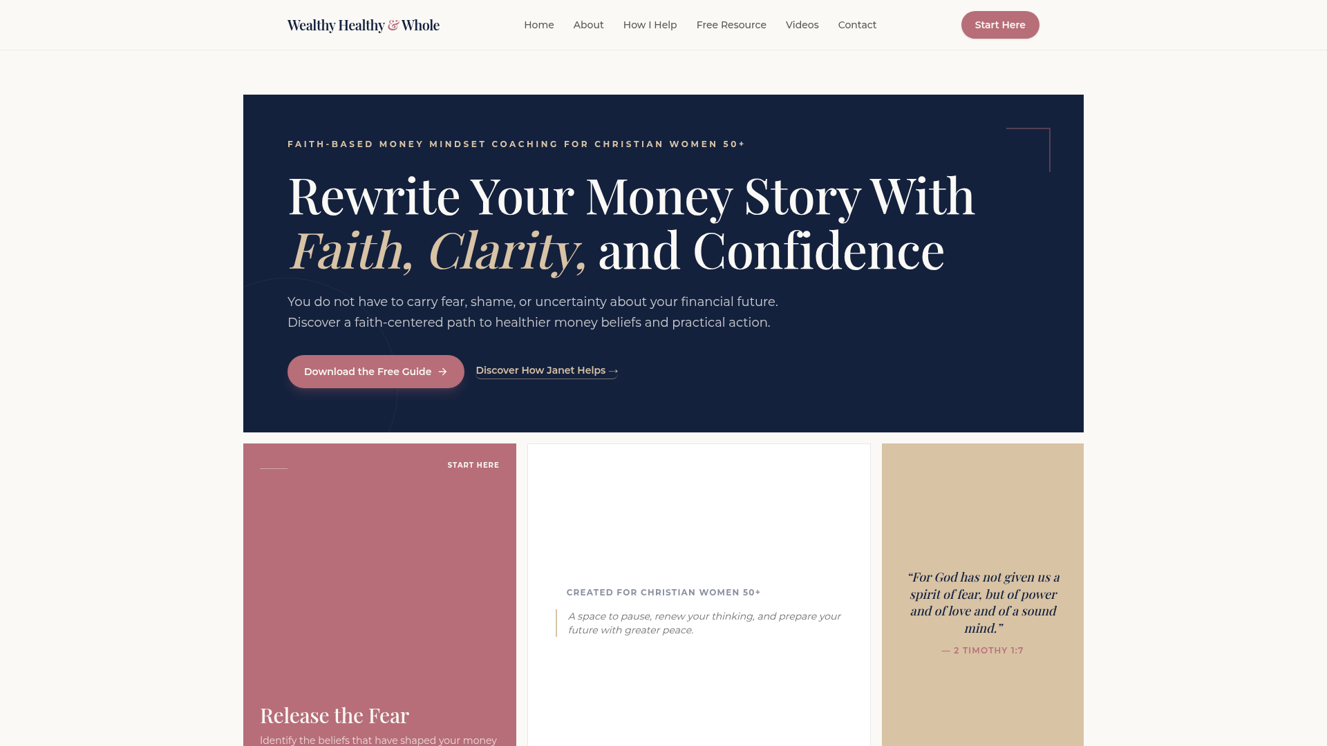 One-page website built for Coaching